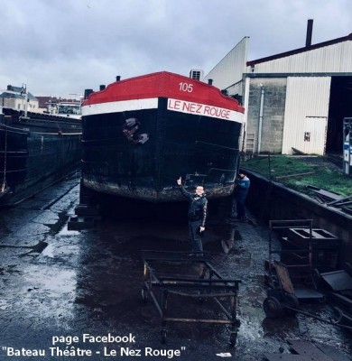 SOLVAY 105 devenu LE NEZ ROUGE au chantier à Pont-l'Evêque - janvier 2019 - Facebook Gérald Dahan (2).jpg (108.1 Kio) Vu 3199 fois SOLVAY 105 devenu LE NEZ ROUGE au chantier à Pont-l'Evêque - janvier 2019 - Facebook Gérald Dahan (2).jpg
