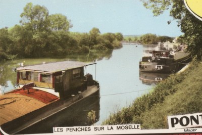 RODEUR - Pont-Saint-Vincent (54 - M.-et-M.) - Les péniches sur la Moselle.jpg