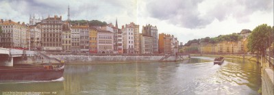 Lyon - La Saône - Pont de la Feuillée et passerelle Saint-Vincent (vagus).jpg