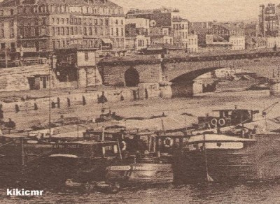 Le conflit de la batellerie - Barrage du quai de Paris dans le port fluvial de Rouen - Chaland, Automoteurs et Remorqueurs (2) MF95 (Copier).jpg
