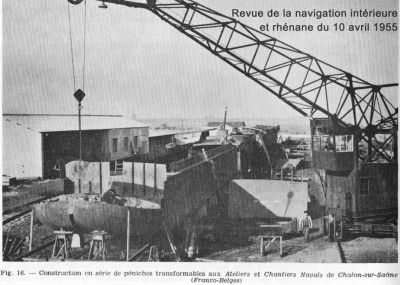 Ateliers et Chantiers Navals de Chalon-sur-Saône (franco-belges) - péniche transformable - Revue de la navigation intérieure et rhénane du 10 avril 1955 (Copier).JPG